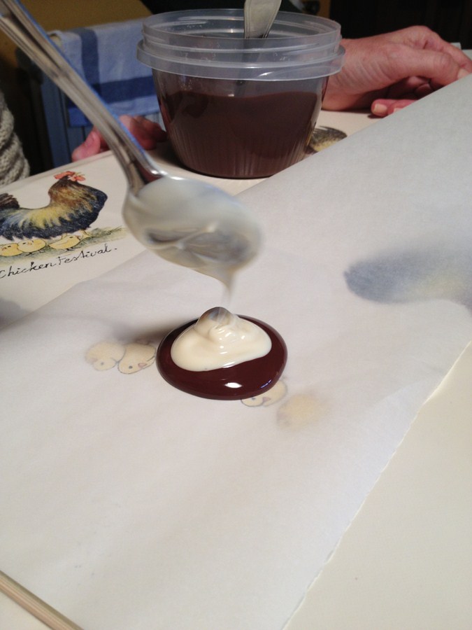 preparando piruletas